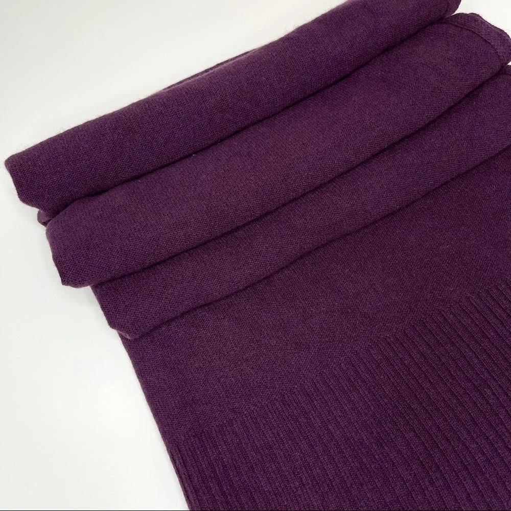 NORDSTROM HALOGEN 100% Cashmere Scarf NEW Purple Plum